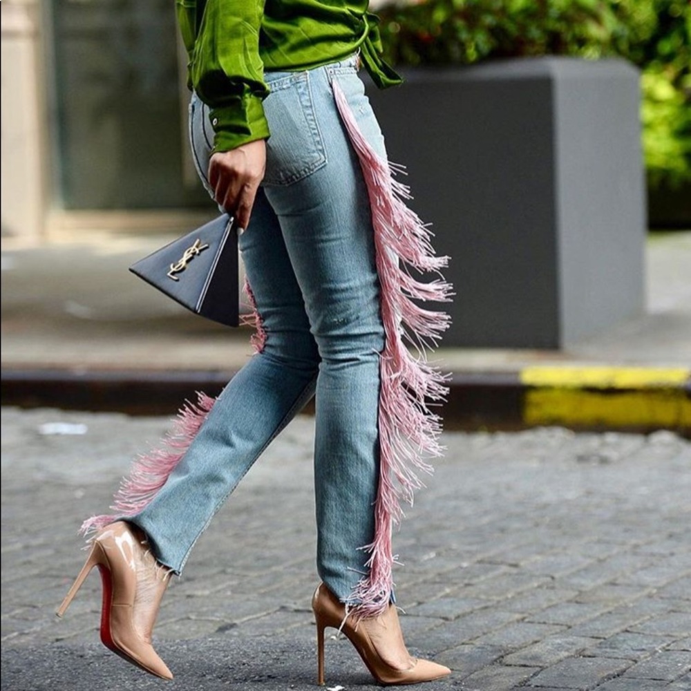 Custom Fringe Jeans